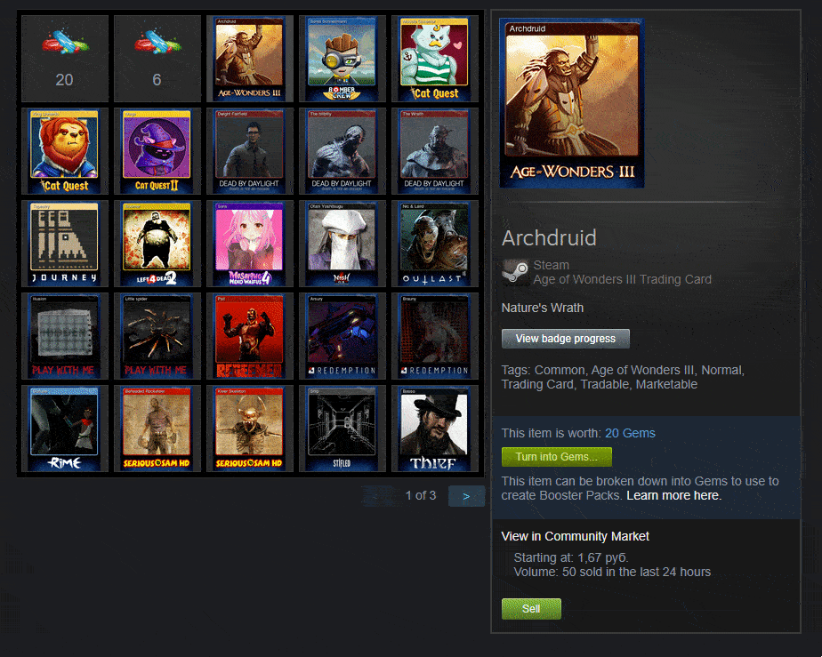 Why do I need collectible cards on Steam?